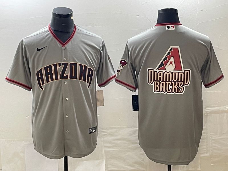 Men Arizona Diamondback Blank Grey Game 2025 Nike MLB Jersey style 1->arizona diamondback->MLB Jersey